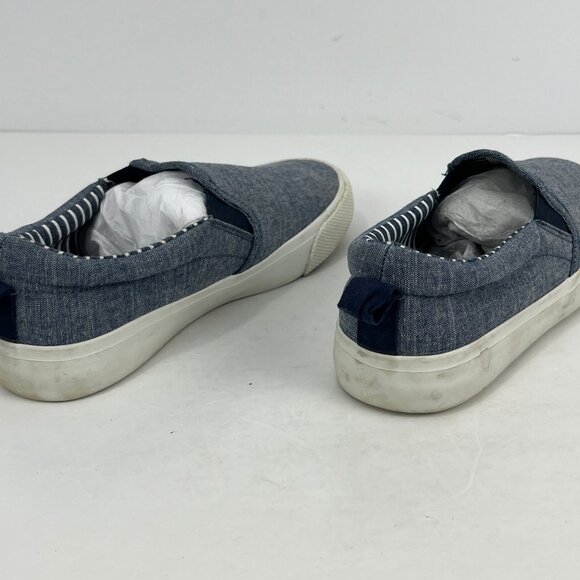 Joe Fresh Kids Loafers Size 1 Blue Round Toe Low Top Flat Heel Pull On - Picture 4 of 6